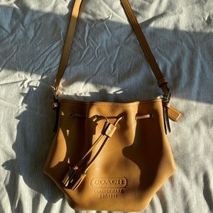 Coach Tan Mini Bucket Bag